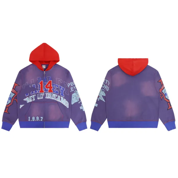 Design Valley 14 Ey - City of Dreams Black Purple Red Hoodie - 9