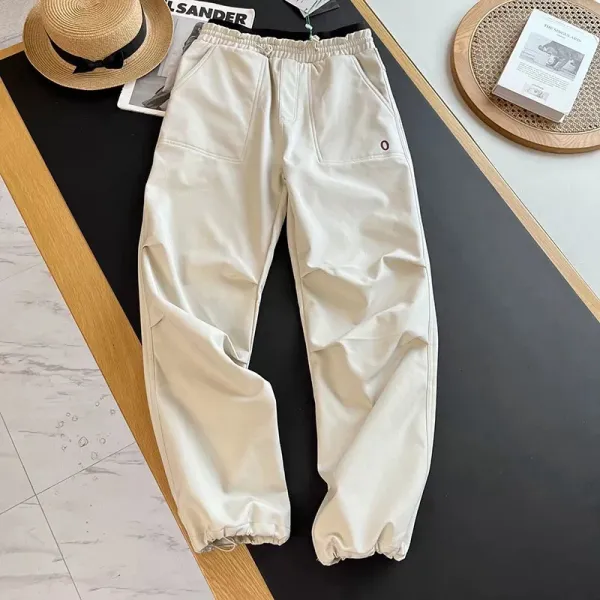 Design Utility Cargo Pants in Beige, Purple, Blue, Gray, and Black - 17