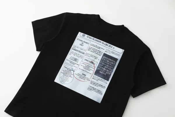 MM6 Maison Margiela Graphic Print White T-Shirt - 13