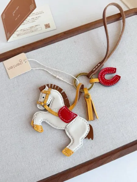 Design Leather Animal Charm Keychain Set Multicolor Accessories - 20