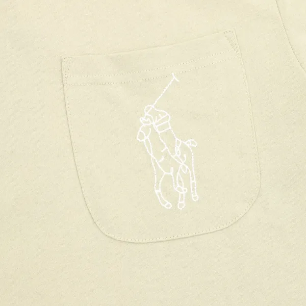 Polo Ralph Lauren Outline Pony Pocket T-Shirt Beige - 5
