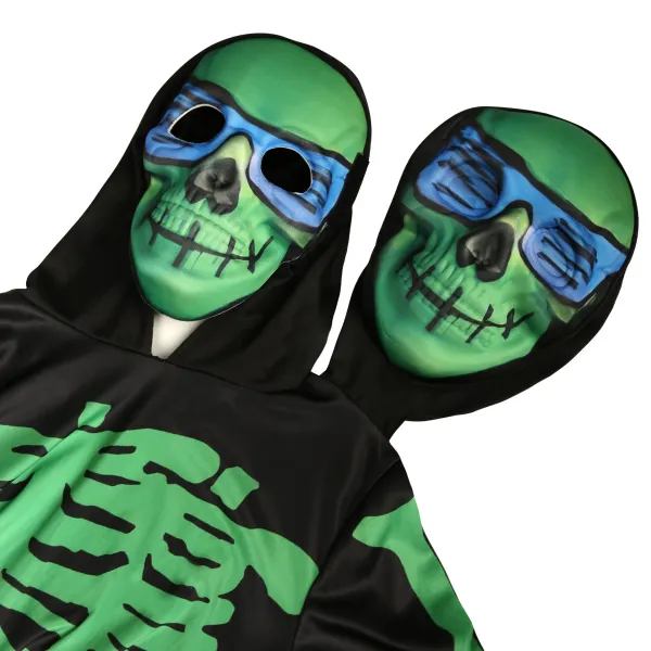 Design Two-Headed Skeleton Costume Black Clothing - 15