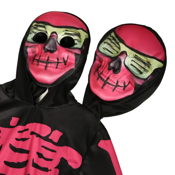 Design Two-Headed Skeleton Costume Black Clothing - 6
