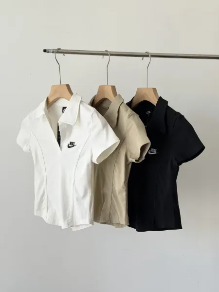 Nike Polo Shirt White Tops Polo - 2