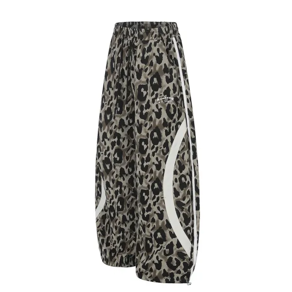 Balenciaga Leopard Print Wide-Leg Track Pants Multicolor - 3