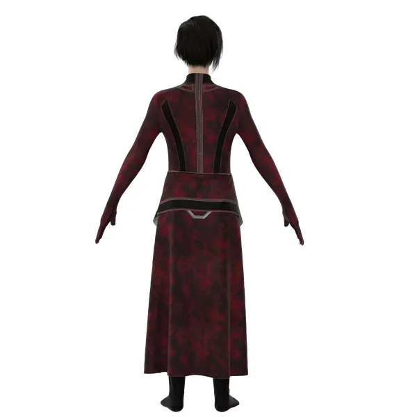 Design Scarlet Cloak Costume Burgundy Outerwear - 6