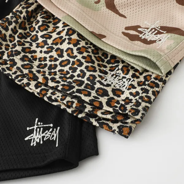 Stussy Leopard Print Drawstring Shorts Multicolor - 22