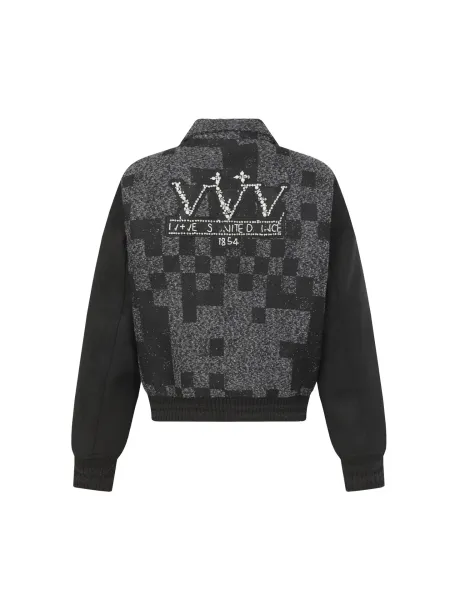 Vetements Pixelated Knit Bomber Jacket Black Outerwear Jacket - 4