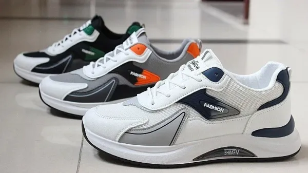Design Fashion Sport Running Shoes White Navy Gray Sneakers Running Shoes - 5