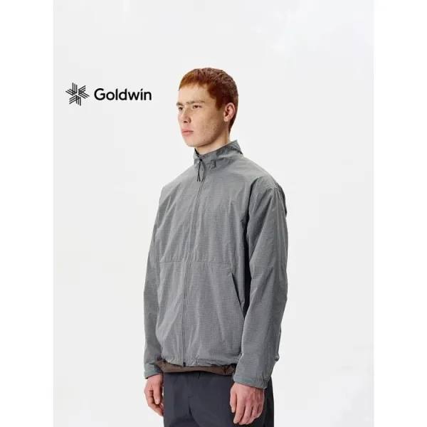 Design Goldwin Grid Tech Windbreaker Gray Jacket Outerwear.windbreaker - 7