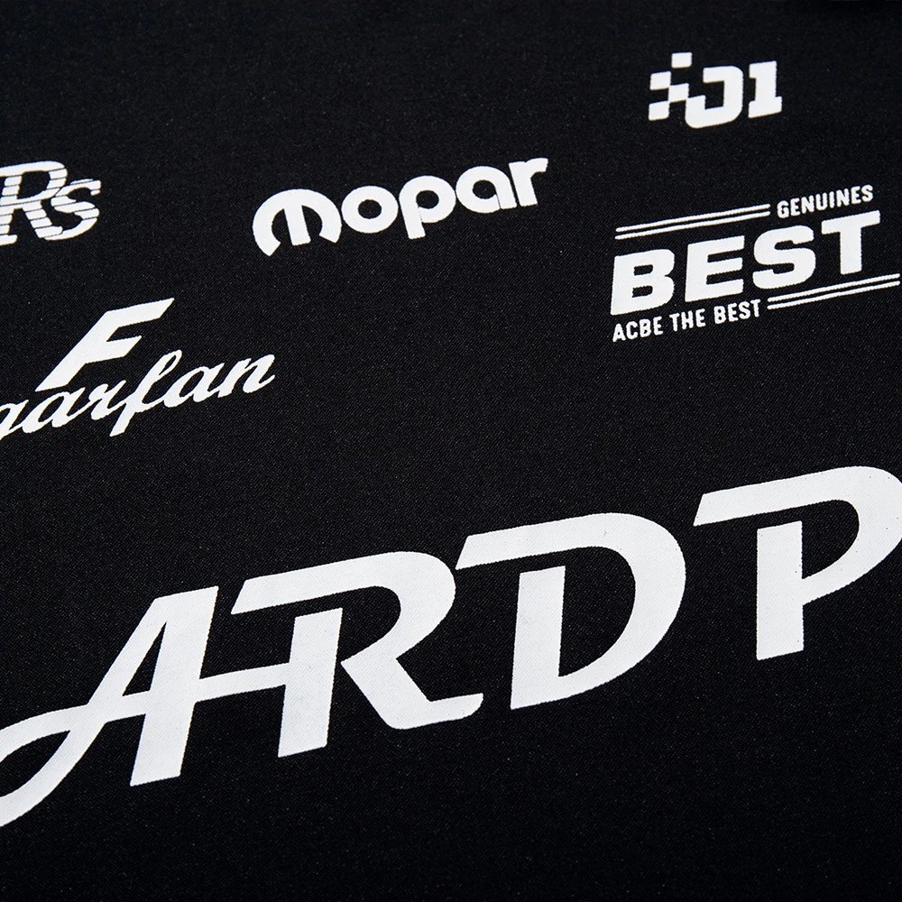 Black78 ARDP5 Black Racing Graphic T-Shirt