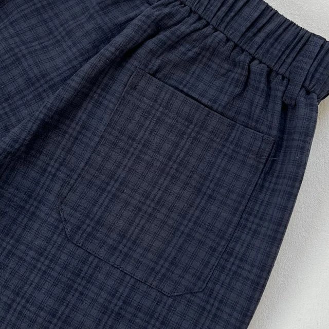 Design Wide-Leg Plaid Pants Navy - 15