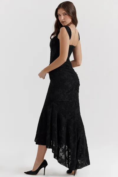 Design Black Lace Mermaid High-Low Dress Dress.formal Dress - 23