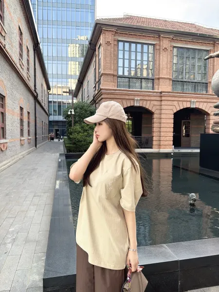 Polo Ralph Lauren Outline Pony Pocket T-Shirt Beige - 40