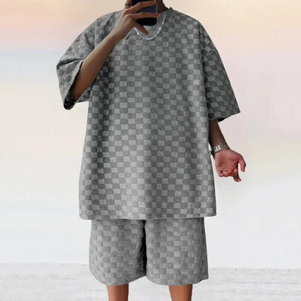 Design Checkerboard Oversized Set Gray - 24