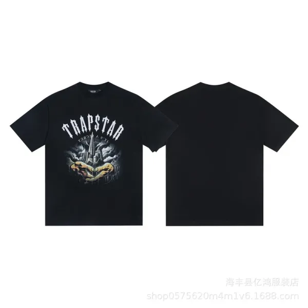 Trapstar Logo Print Black Sweat Shorts - 9