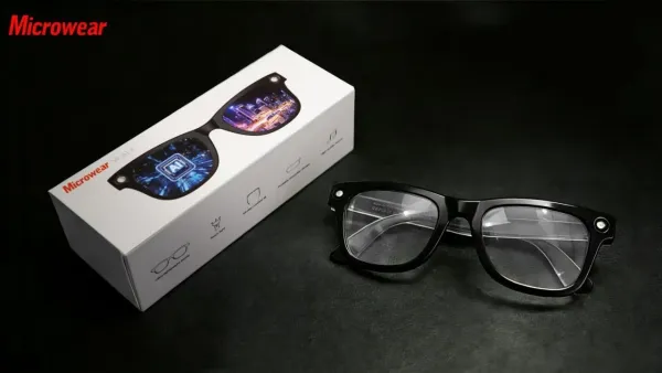 Apple Vision Pro Style Smart Glasses Black Eyewear - 2