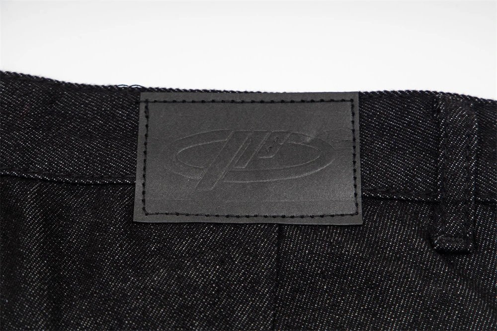 Design Wide-Leg Denim Trousers with Double-Breasted Button Detail Black Jeans - 18
