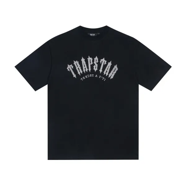 Trapstar Logo Print Black Sweat Shorts - 18
