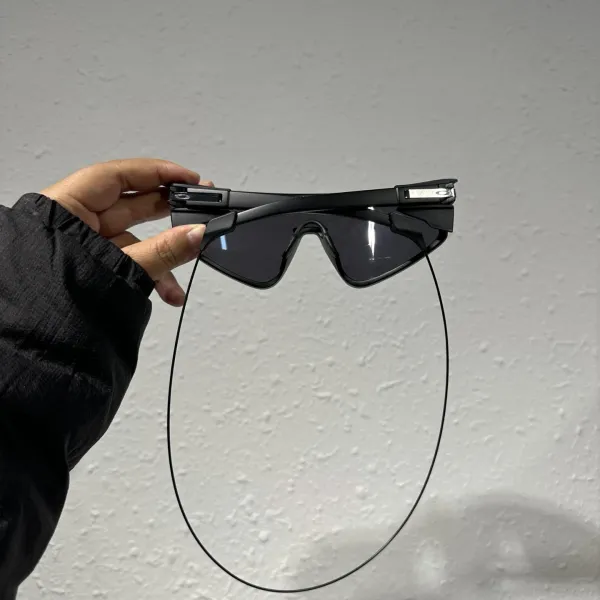 Design Shield-Style Wraparound Sunglasses Black Eyewear - 10