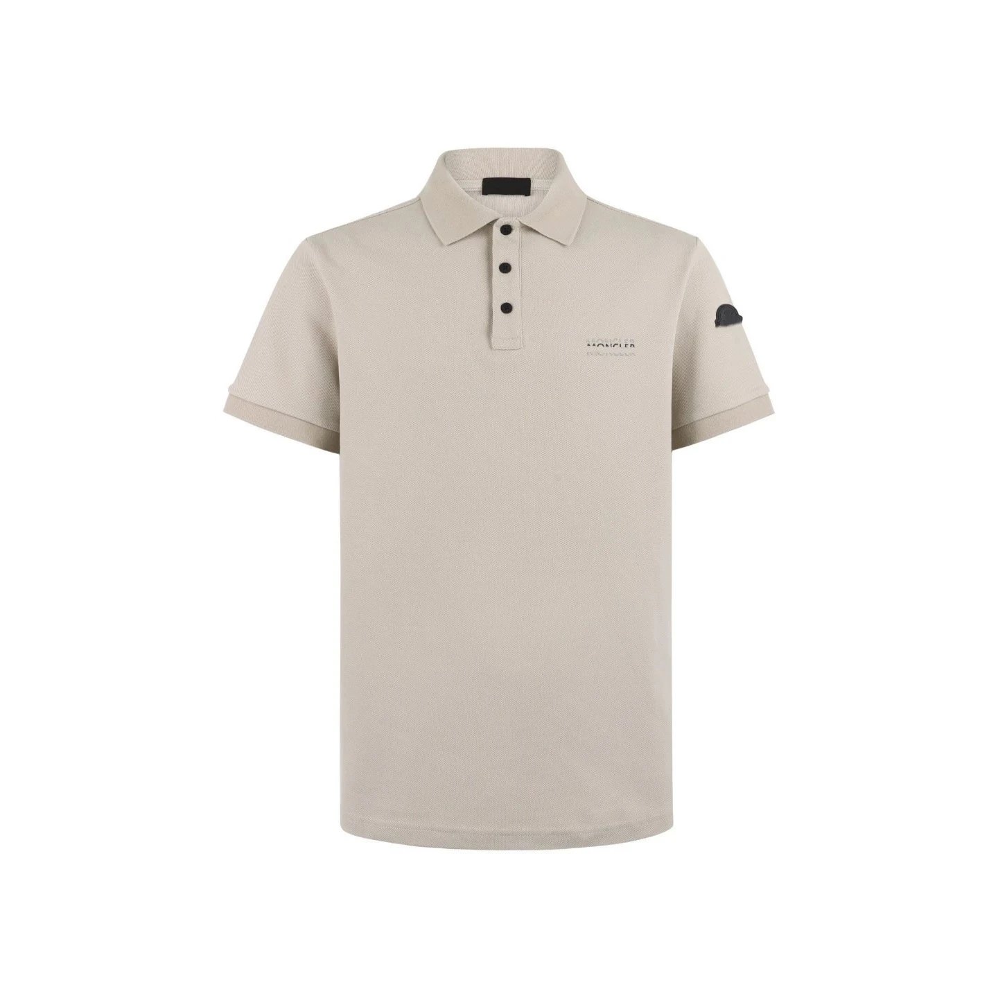 Polo Shirt Beige Embroidered Classic Fit