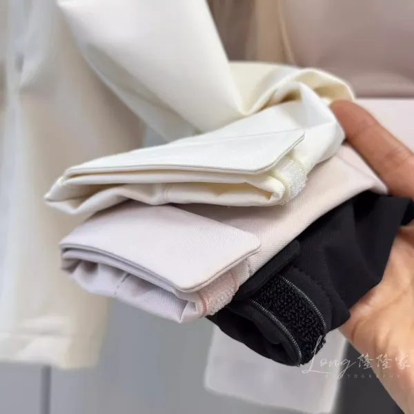 Design Softshell Hooded Jacket in Ivory, Blush Pink, and Black Outerwear.jacket - 7