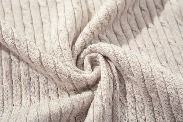 Design Ribbed Knit Short-Sleeve Sweater Light Gray - 20
