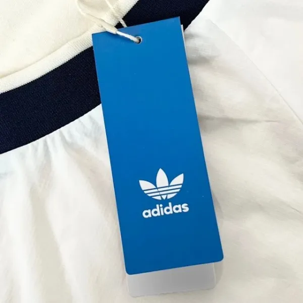 Adidas Originals TEA Windbreaker Cream with Navy and Red Stripes - 24