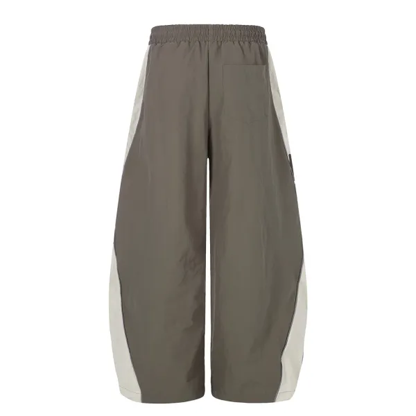 Design Ronteng Star Print Wide-Leg Cargo Pants Olive Pants - 5