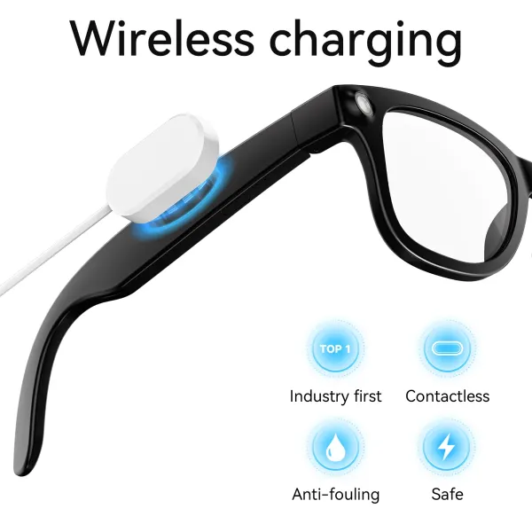 Apple Vision Pro Style Smart Glasses Black Eyewear - 29