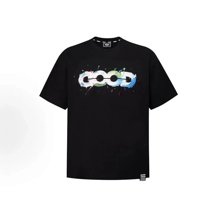Design COOGI World Map Print Black T-Shirt T-Shirts - 16