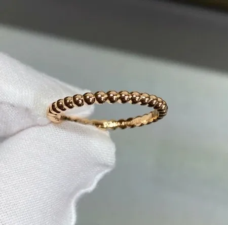 Design Beaded Gold Ring Jewelry - 1