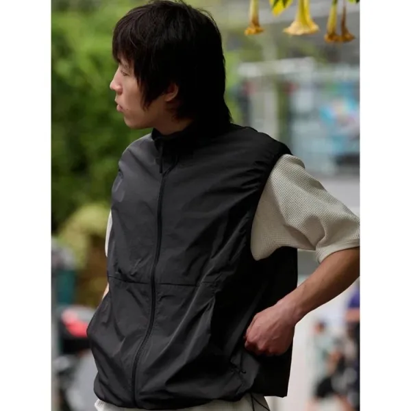Design Goldwin Grid Tech Vest Olive Green Vest Outerwear.vest - 8