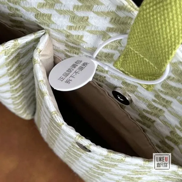 Design LIKEU Houndstooth Green Tote Bag - 14