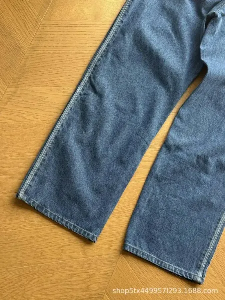 Design Wide-Leg Straight Jeans Blue - 24