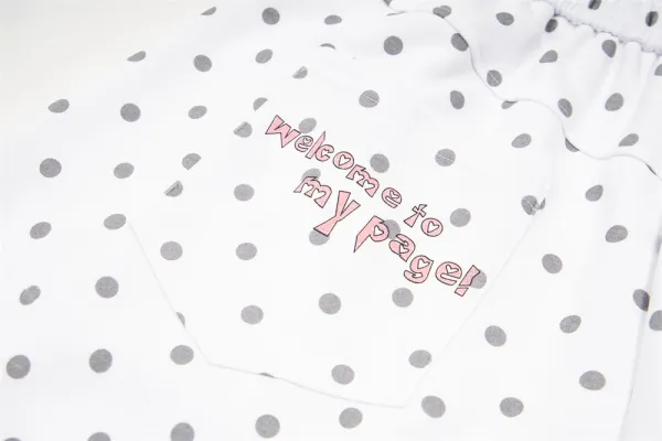 Design Polka Dot Cartoon Print Wide-Leg Sweatpants White - 16