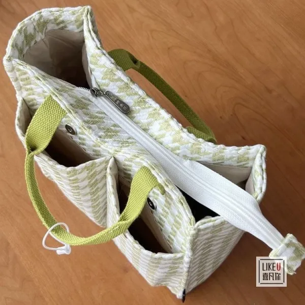 Design LIKEU Houndstooth Green Tote Bag - 27