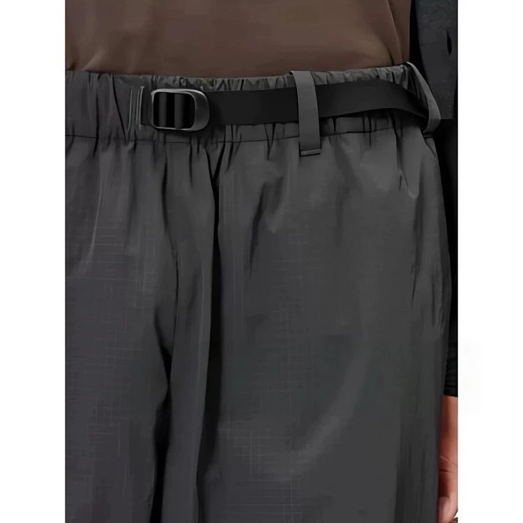Design Grid-Textured Cargo Pants in Gray - 10