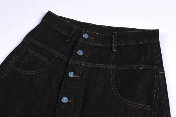 Design Riende Wide-Leg Denim Jeans Black Jeans - 6