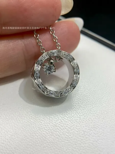 Design Minimalist Cube Pendant Necklace Silver Jewelry - 11