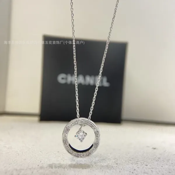 Design Minimalist Cube Pendant Necklace Silver Jewelry - 17