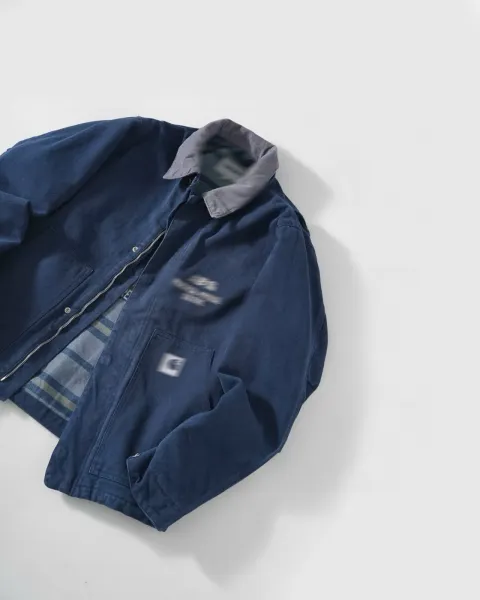 Carhartt Work In Progress Hooded Jacket Navy Blue Outerwear - 5