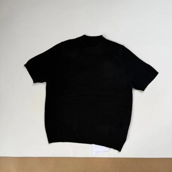 Design Short-Sleeve Turtleneck Sweater Gray - 14