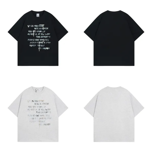 Design NTHVAGARY Graphic Print Oversized T-Shirt Black T-Shirts - 8