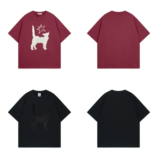 Design NTHVAGARY Graphic Print Oversized T-Shirt Black T-Shirts - 11
