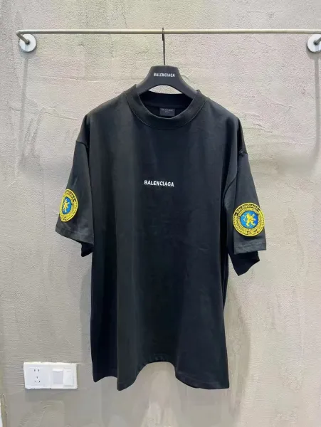 Balenciaga Logo Patch T-Shirt Black - 1