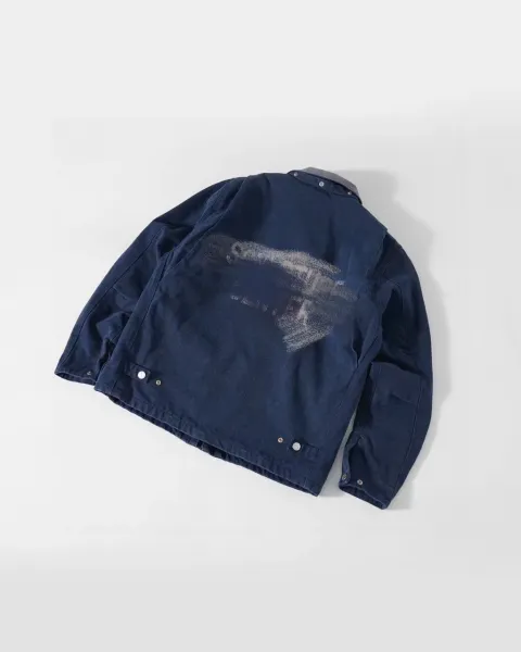 Carhartt Work In Progress Hooded Jacket Navy Blue Outerwear - 6