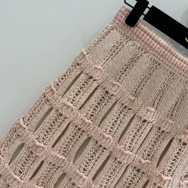 Chanel Knit Vest Top with Leather Belt Beige - 10