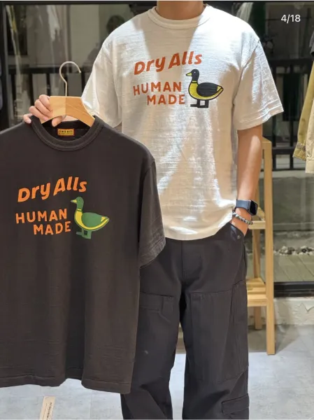 Human Made Dry Alls Duck Graphic T-Shirt White - 4