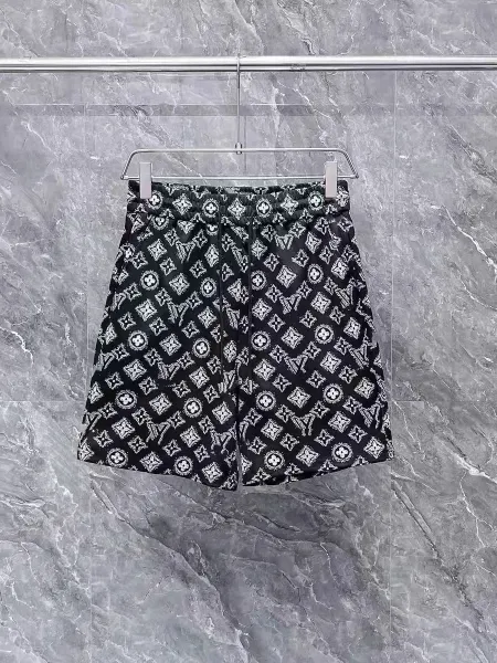 Louis Vuitton Monogram Print Shorts Black - 1